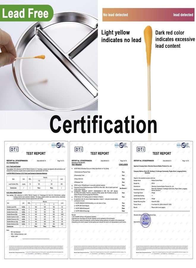 بوسوها مجموعة أطباق أطفال من الفولاذ المقاوم للصدأ من بوسوها، 3 قطع - أطباق مقسمة للأطفال الصغار مقاس 9 بوصات مع أغطية سيليكون لاصقة، أطباق معدنية مضادة للكسر للأطفال الصغار، آمنة للاستخدام في الميكروويف وغسالة الصحون - Image 2